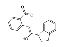 N-(2-nitrophenyl)-2,3-dihydroindole-1-carboxamide Structure