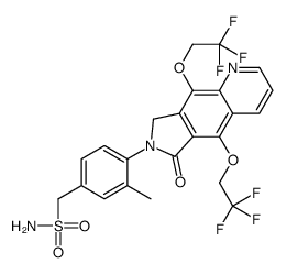 1-{3-Methyl-4-[6-oxo-5,9-bis(2,2,2-trifluoroethoxy)-6,8-dihydro-7 H-pyrrolo[3,4-g]quinolin-7-yl]phenyl}methanesulfonamide structure