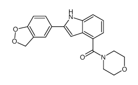 [2-(3H-1,2-benzodioxol-5-yl)-1H-indol-4-yl]-morpholin-4-ylmethanone Structure