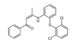 3-[2-(2,6-dichlorophenyl)sulfanylanilino]-1-phenylbut-2-en-1-one Structure