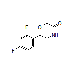 6-(2,4-二氟苯基)吗啉-3-酮结构式