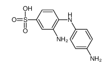 3-amino-4-(p-aminoanilino)benzenesulphonic acid结构式