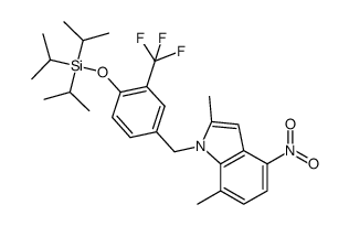 2,7-dimethyl-4-nitro-1-(3-trifluoromethyl-4-triisopropylsilanyloxybenzyl)-1H-indole Structure