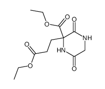 3-(2-ethoxycarbonyl-3,6-dioxo-piperazin-2-yl)-propionic acid ethyl ester结构式