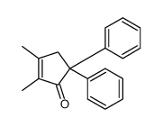 2,3-dimethyl-5,5-diphenylcyclopent-2-en-1-one结构式