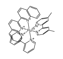 (2,2'-bipyridine)(2,2'-biquinoline)(4,4'-dimethyl-2,2'-bipyridine)ruthenium(II)(2+)结构式