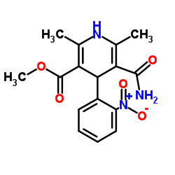 Methyl 5-carbamoyl-2,6-dimethyl-4-(2-nitrophenyl)-1,4-dihydro-3-pyridinecarboxylate structure