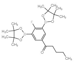 2-氟-5-pentanoyl-1,3-苯基ene二硼酸频那醇酯结构式