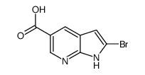 2-Bromo-1H-pyrrolo[2,3-b]pyridine-5-carboxylic acid Structure