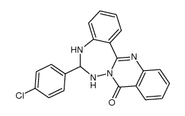 6-(4-chlorophenyl)-6,7-dihydrobenzo[5,6][1,2,4]triazepino[7,1-b]quinazolin-9(5H)-one结构式