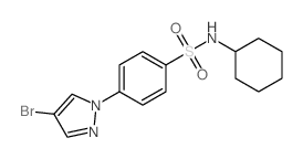 4-(4-Bromo-1H-pyrazol-1-yl)-N-cyclohexylbenzenesulfonamide picture