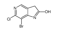 7-bromo-6-chloro-1,3-dihydropyrrolo[3,2-c]pyridin-2-one结构式