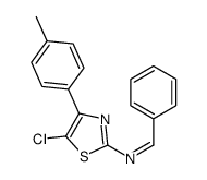 (E)-N-[5-chloro-4-(4-methylphenyl)-1,3-thiazol-2-yl]-1-phenylmethanimine Structure