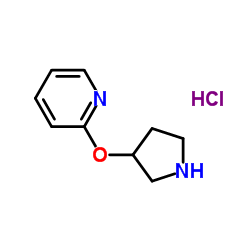 2-(3-Pyrrolidinyloxy)pyridine hydrochloride (1:1) structure