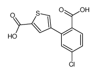 4-(2-carboxy-5-chlorophenyl)thiophene-2-carboxylic acid结构式