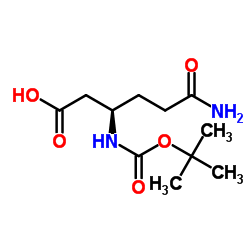 Boc-D-beta-homoglutamine Structure