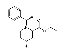 ethyl cis-(2S,4R)-1-[(R)-1-phenylethyl]-4-methylpipecolate Structure