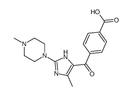 4-[5-methyl-2-(4-methylpiperazin-1-yl)-1H-imidazole-4-carbonyl]benzoic acid Structure