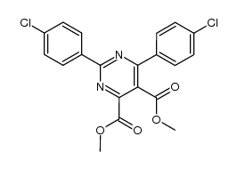 dimethyl 2,6-bis(4-chlorophenyl)pyrimidine-4,5-dicarboxylate Structure