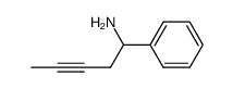 1-phenylpent-3-yn-1-amine Structure