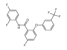 2-(3-trifluoromethylphenoxy)-5-fluorobenzoic acid-2',4'-difluoroanilide Structure