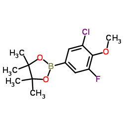 2-(3-Chloro-5-fluoro-4-methoxyphenyl)-4,4,5,5-tetramethyl-1,3,2-dioxaborolane Structure