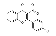 4H-1-Benzopyran-4-one,2-(4-chlorophenyl)-3-nitro-(9CI) Structure