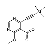 4-methoxy-5-nitro-6-(trimethylsilylethynyl)pyrimidine结构式