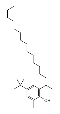 2-methyl-4-(1,1-dimethylethyl)-6-(1-methyl-pentadecyl)-phenol结构式