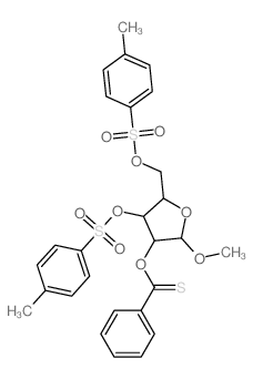 [2-methoxy-4-(4-methylphenyl)sulfonyloxy-5-[(4-methylphenyl)sulfonyloxymethyl]oxolan-3-yl]oxy-phenyl-methanethione结构式