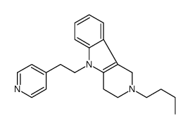 2,3,4,5-Tetrahydro-2-butyl-5-[2-(4-pyridyl)ethyl]-1H-pyrido[4,3-b]indole structure