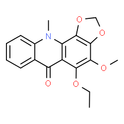 5-Ethoxy-4-methoxy-11-methyl-1,3-dioxolo[4,5-c]acridin-6(11H)-one结构式