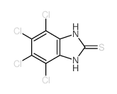 4,5,6,7-tetrachloro-1,3-dihydrobenzoimidazole-2-thione结构式