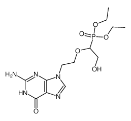 {1-[2-(2-Amino-6-oxo-1,6-dihydro-purin-9-yl)-ethoxy]-2-hydroxy-ethyl}-phosphonic acid diethyl ester Structure