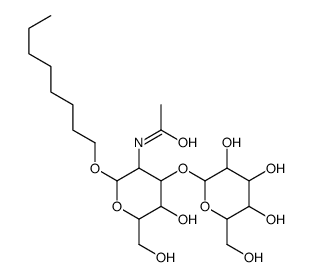 N-辛基2-乙酰氨基-2-脱氧-3-O-(β-D-吡喃半乳糖基)-β-D-吡喃葡萄糖苷结构式