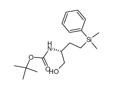 N-[(1R)-2-hydroxy-1-(3-methyl-3-phenyl-3-silabutyl)ethyl](tert-butoxy)carboxamide Structure