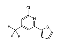 2-chloro-6-thiophen-2-yl-4-(trifluoromethyl)pyridine结构式