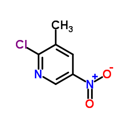 2-氯-3-甲基-5-硝基吡啶结构式