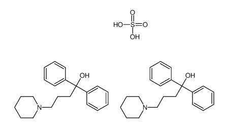 1,1-diphenyl-4-piperidin-1-ylbutan-1-ol,sulfuric acid Structure