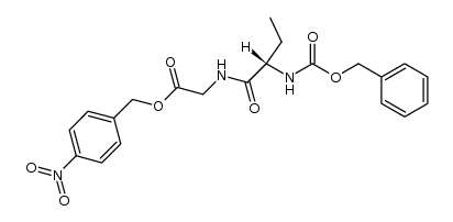 N-[L-2-Benzyloxycarbonylamino-butyryl]-glycin-[4-nitro-benzylester]结构式