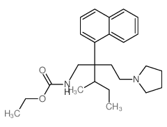 ethyl N-[3-methyl-2-naphthalen-1-yl-2-(2-pyrrolidin-1-ylethyl)pentyl]carbamate Structure