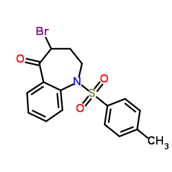 4-Bromo-1,2,3,4-tetrahydro-1-[(4-methylphenyl)sulfonyl]-5H-1-benzazepin-5-one Structure