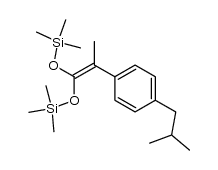 1,1-bis(trimethylsilyloxy)-2-(4-isobutylphenyl)propene Structure