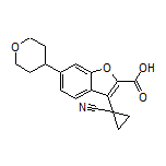 3-(1-氰基环丙基)-6-(四氢-2H-吡喃-4-基)苯并呋喃-2-甲酸结构式