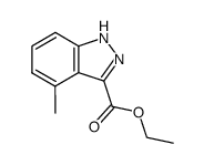 4-methyl-1(2)H-indazole-3-carboxylic acid ethyl ester结构式