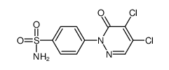 4-(4,5-dichloro-6-oxopyridazin-1-yl)benzenesulfonamide structure