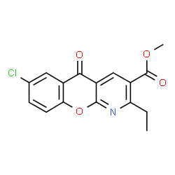 Methyl 7-chloro-2-ethyl-5-oxo-5H-chromeno[2,3-b]pyridine-3-carboxylate结构式