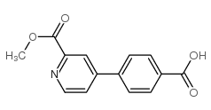 4-(2-(Methoxycarbonyl)pyridin-4-yl)benzoic acid Structure