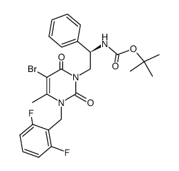 (R)-(2-[5-BROMO-3-(2,6-DIFLUORO-BENZYL)-4-METHYL-2,6-DIOXO-3,6-DIHYDRO-2H-PYRIMIDIN-1-YL]-1-PHENYL-ETHYL)-CARBAMIC ACID TERT-BUTYL ESTER Structure