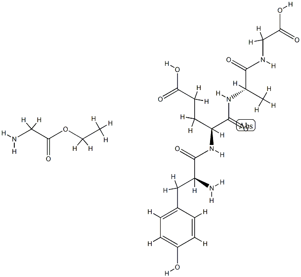 Poly(L-tyrosyl-L-glutamyl-L-alanyl-glycyl)glycine ethyl ester structure